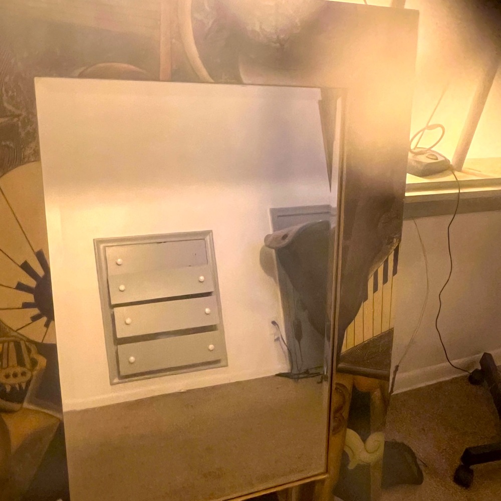 Antique tall body mirror made from Wood